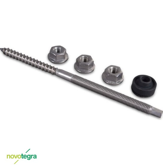 NOVOTEGRA Skrūve kokam, komplekts, sliedes stiprināšanai M10 200mm