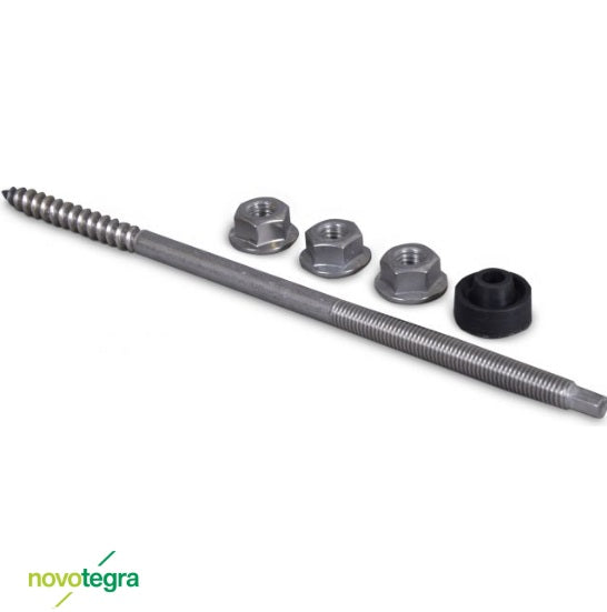 NOVOTEGRA Skrūve kokam, komplekts, sliedes stiprināšanai M10 250mm