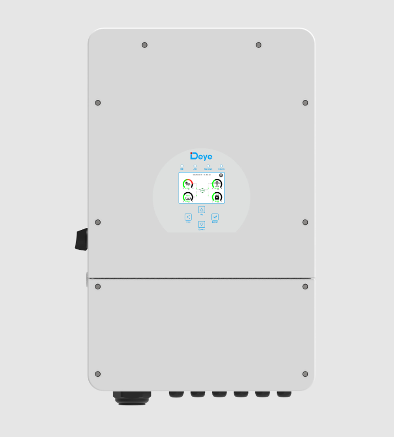 DEYE 12kw 1F hibrīda invertors, 48V, LV (zemsprieguma), integrēta AI (mākslīgā intelekta) funkcija