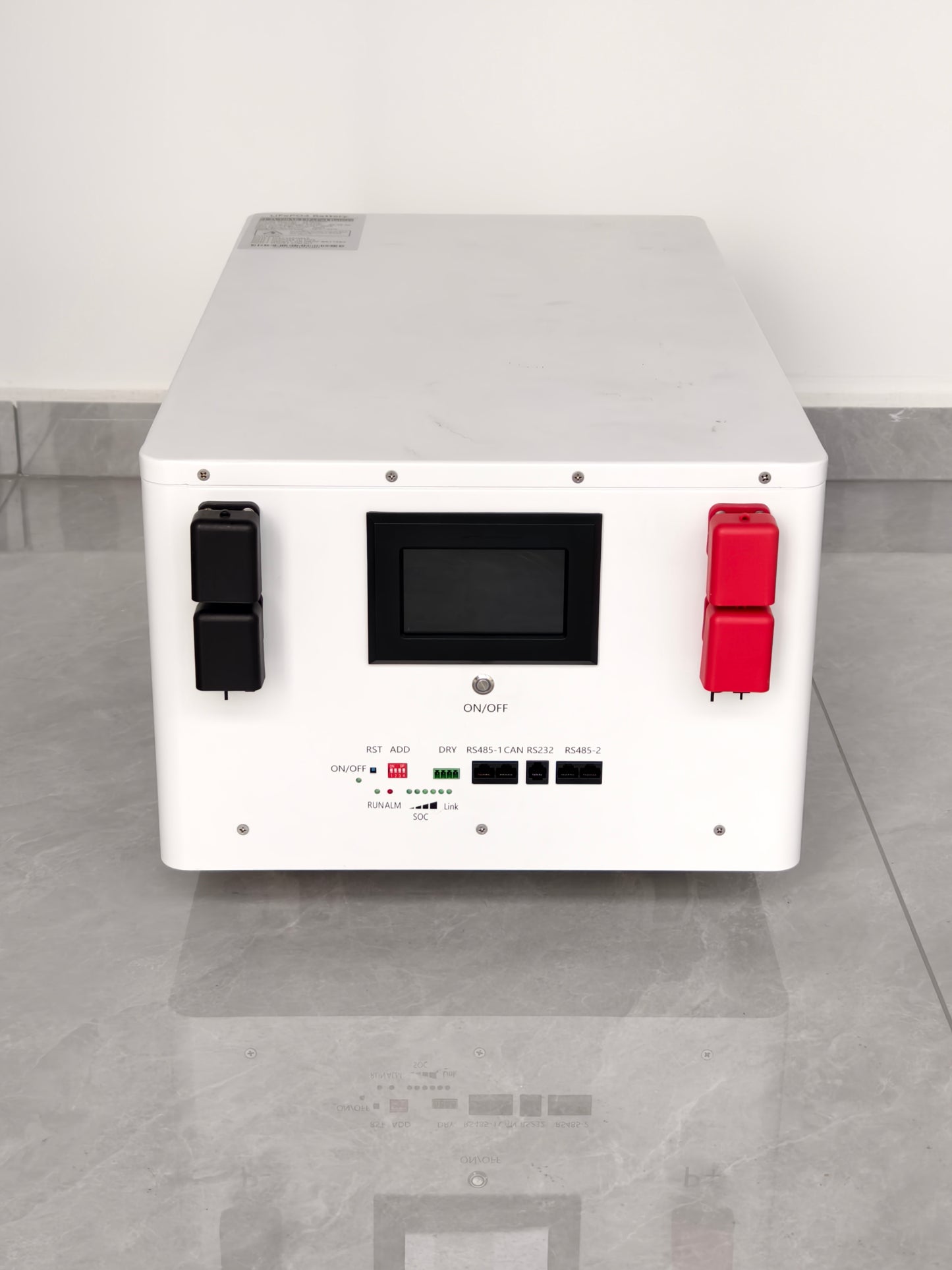 16,38 kwh 48V (51.2V) LiFePO4 akumulators hibrīda invertoriem, JKBMS, CALB Grade A 320Ah, horizontālais
