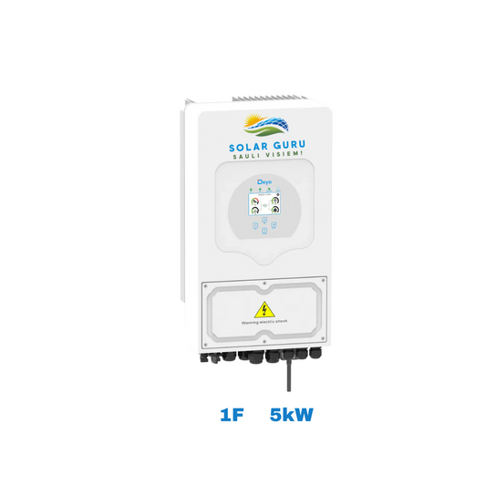 DEYE 5kw 1F hibrīda invertors, 48V, LV (zemsprieguma), integrēta AI (mākslīgā intelekta) funkcija